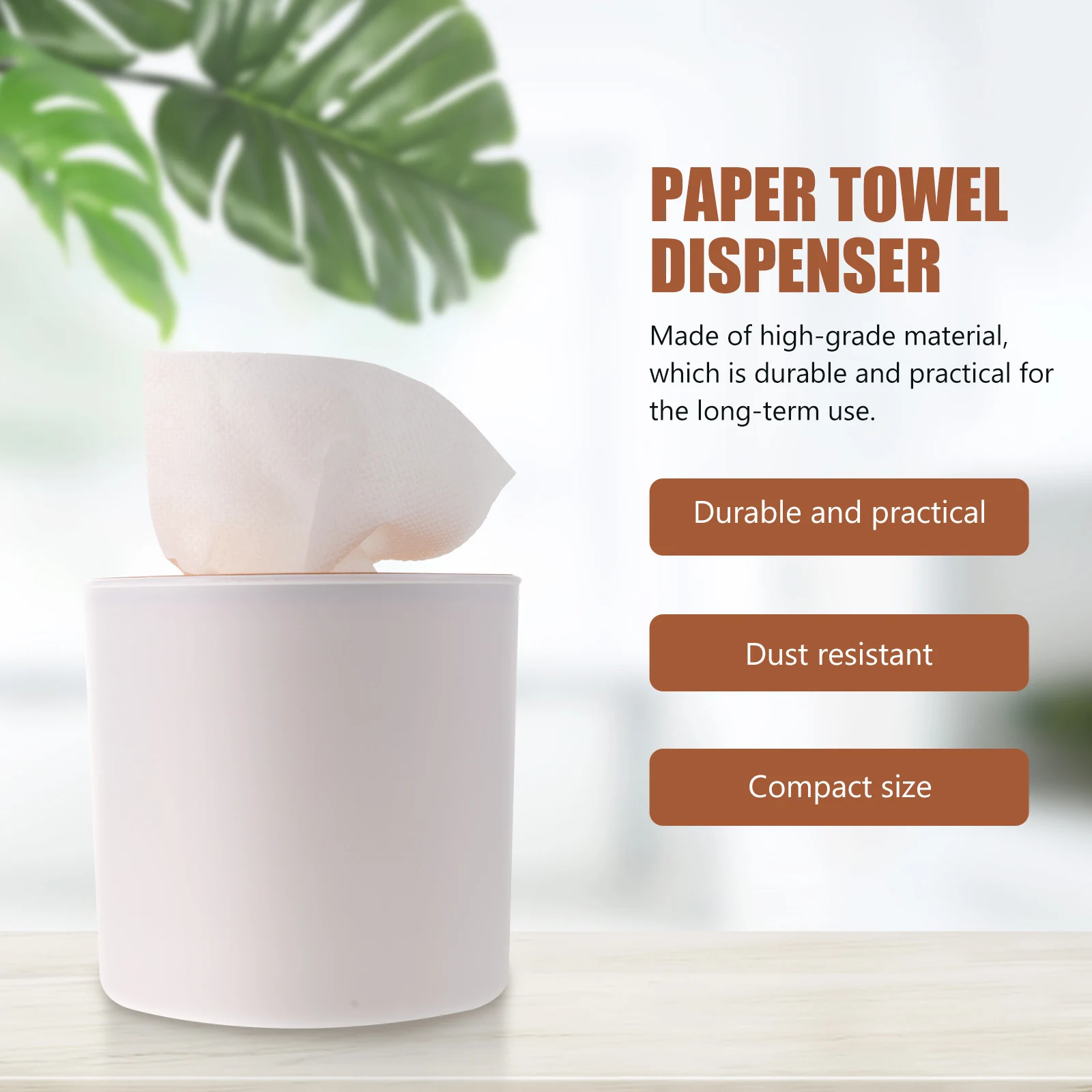 

Wooden Round Tissue Storage Box Household Napkin Holder Water Dust Resistant Easy Clean Desktop Decorative Living Room