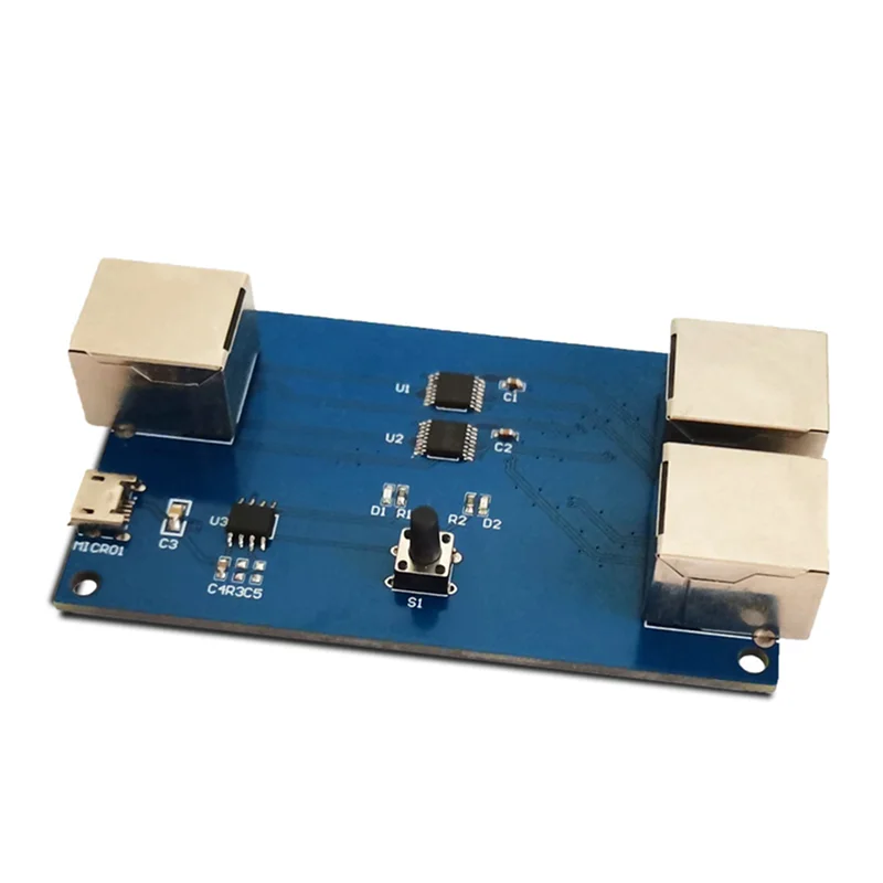 A55T 2X Gigabit Ethernet Port Switcher Internal/External Switcher Network Cable Broadband 2-In-1-Out Distributor Module