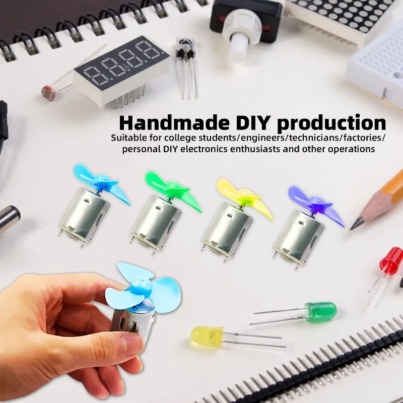 8PCS Mini DC Motors R280 High Torque High RPM DC Motors 3-12V 13500RPM or DIY Toys Mini Fans Juicer Water Pump Beauty Instrument