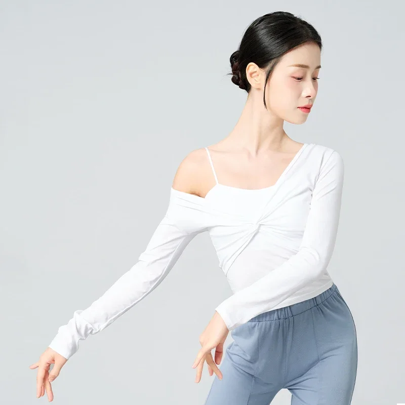 Women Dance Tops Ballet Dance Blouse Modern Classical Dance Coats Kink Long Sleeve Cape Adults Dance Tops Ballet Outfits