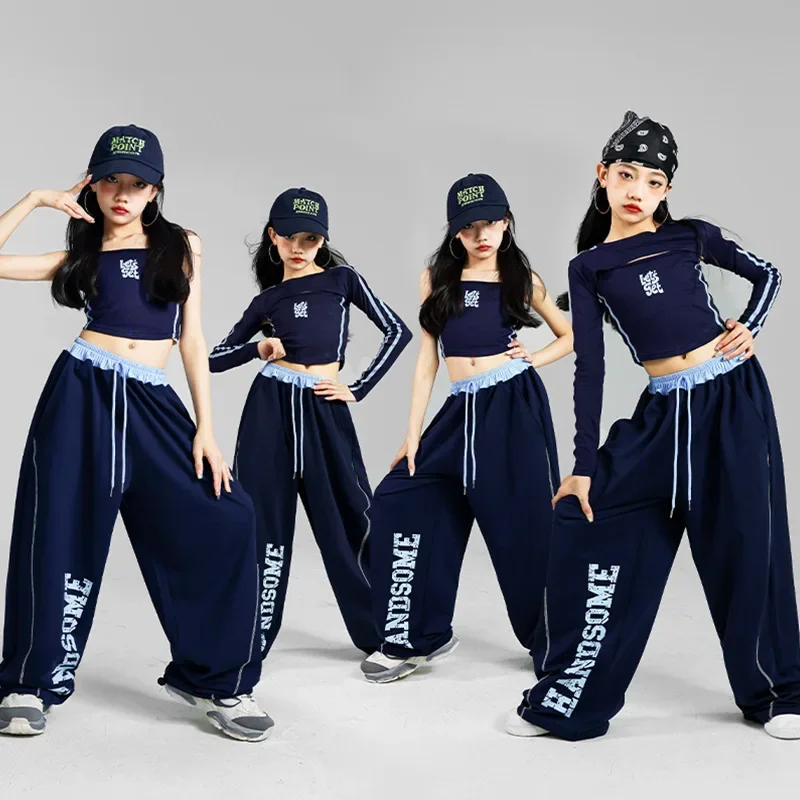 

New Jazz Dance Children's Long Sleeved Practice Clothes, Children's Street Dance Clothing, Pants Set,Girls' Performance Clothes