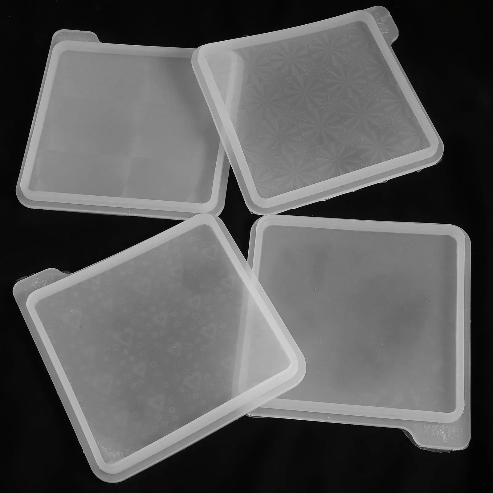 

4 шт. форма для подставки, силиконовая форма для рукоделия, квадратная форма для рукоделия, эпоксидная смола, чайная чашка, коврик для изготовления гибкий, практичный