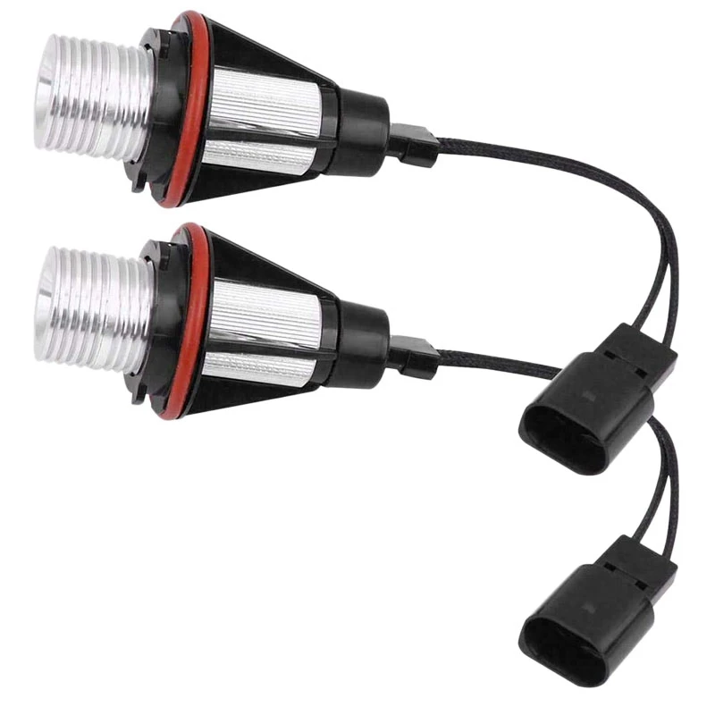 NEW-8000K Amber LED Angel Eye Marker Halo Light Bulbs Lamps for -BMW E39 E53 E60 E63 E64 E66 E87 5 6 7 X3 X5 [Pack of 2 Pcs]