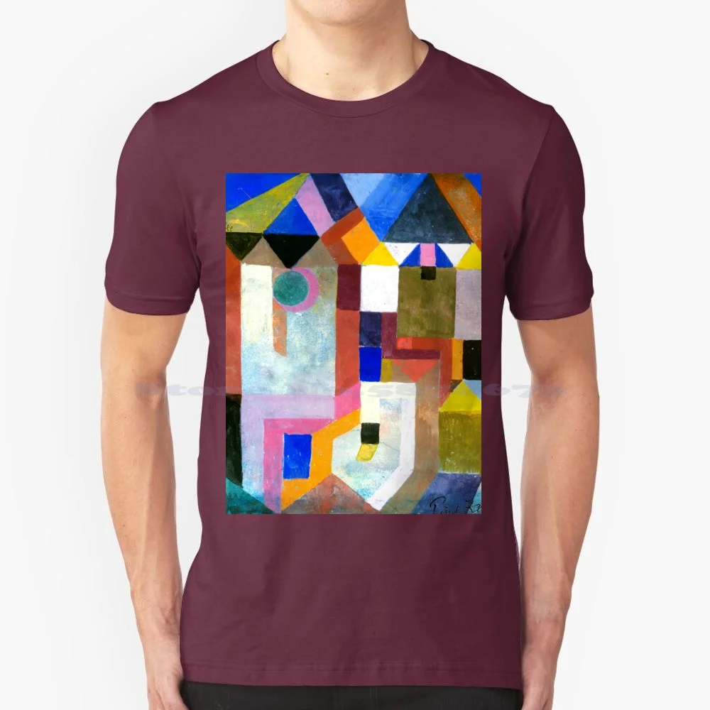 Paul Klee Colorful Architecture | Klee-Inspired Fine Art T Shirt 100% Cotton Tee Klee Paul Paul Klee Colorful Architecture