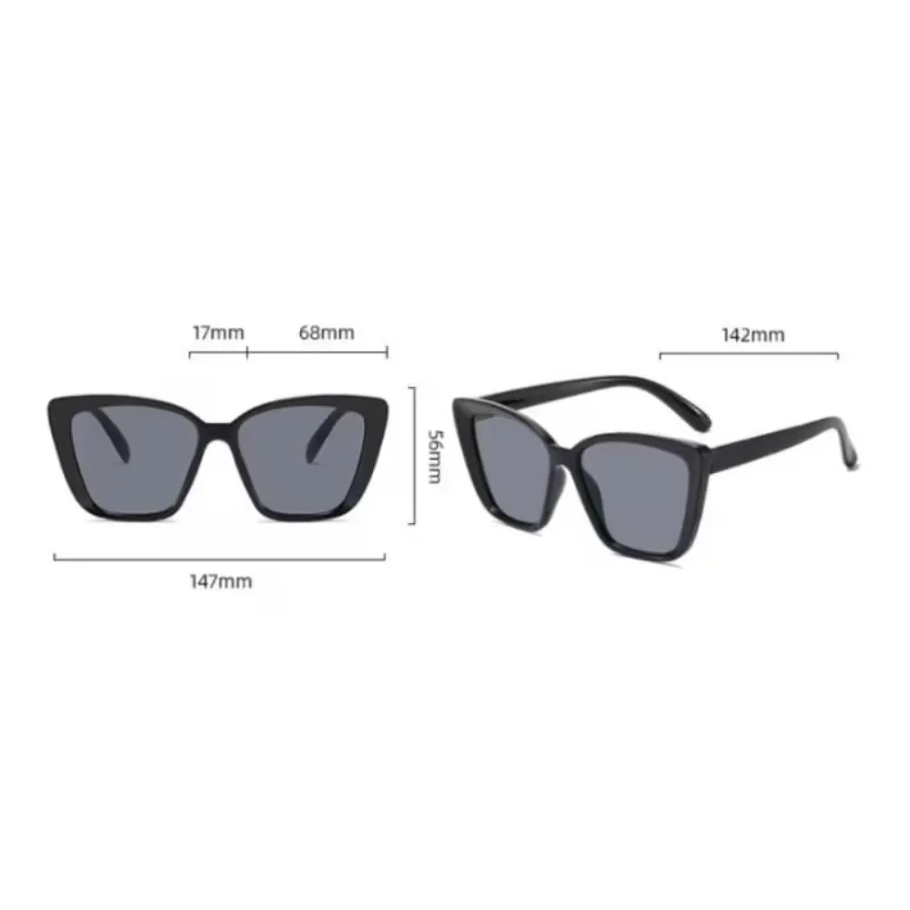 10-piece Set of Cat Glasses Frame Sunglasses, Unisex Large Frame Fashion Glasses, Assorted Black Turtle, White Transparent Frame, Colored Lenses, Men's Gifts, Fashionable Decorative Glasses, Women's Party Daily Matching, Random Colors.