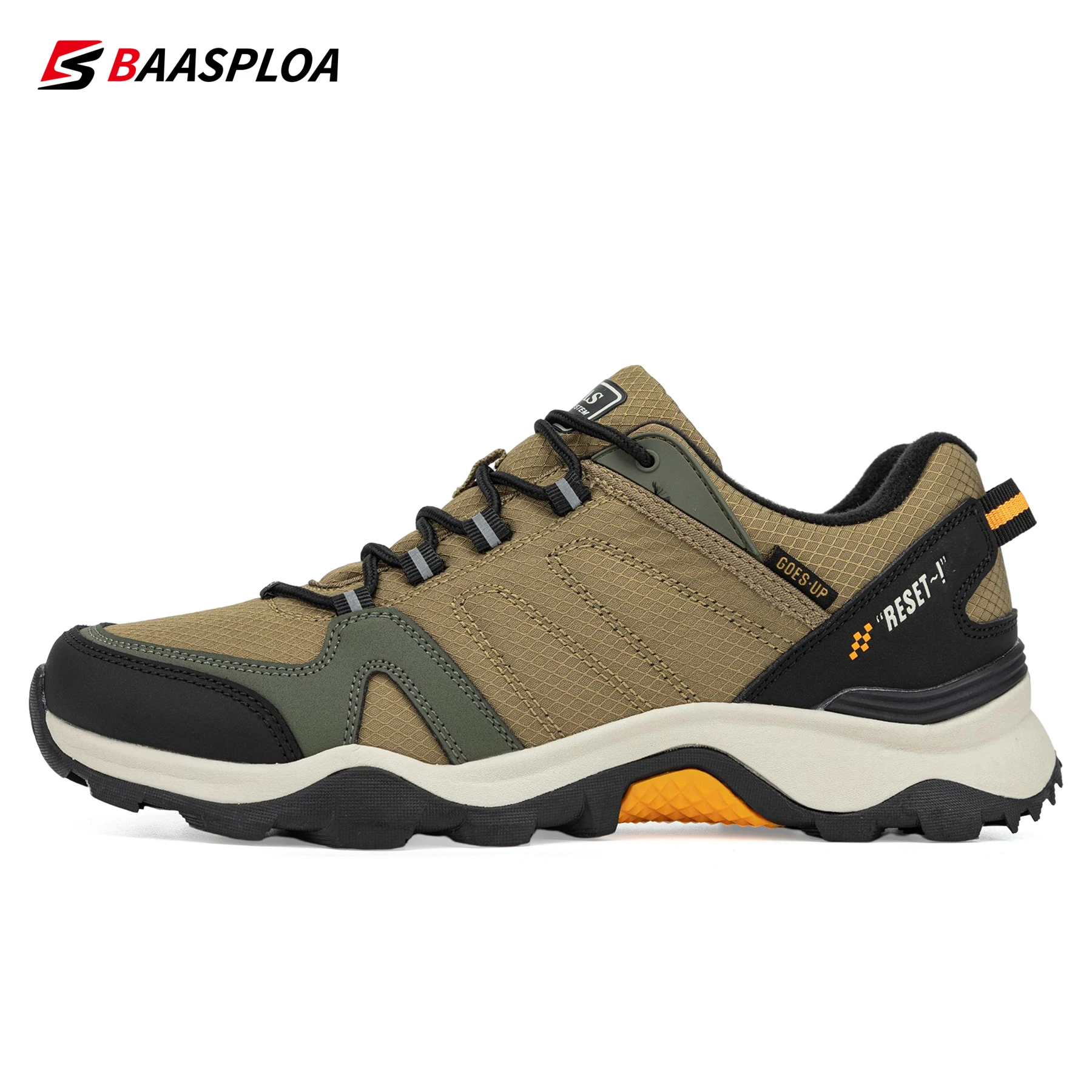 

Baasploa 2022 Men's New Hiking Shoes Non-slip Wear-resistant Outdoor Travel Shoes Fashion Leather Comfortable Climbing Shoes