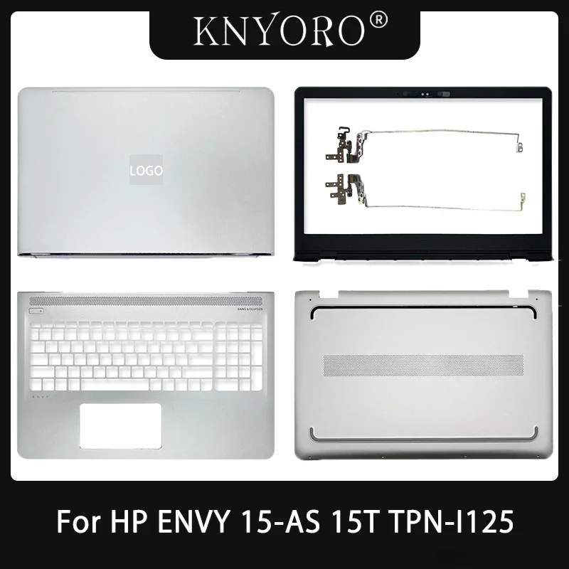 

New For HP ENVY 15-AS TPN-I125 Laptop LCD Back Cover Front Bezel Hinges Palmrest Upper Keyboard Bottom Case Silver 857799-001