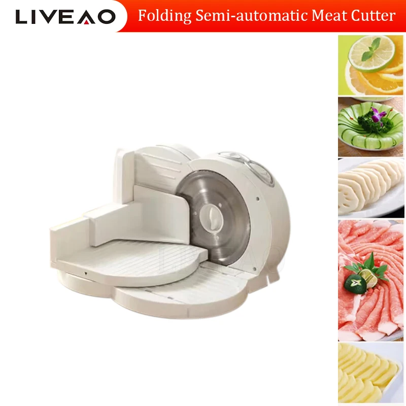 Electric Meat Slicer Mutton Roll Beef Cutter Lamb Rolls Vegetable Cutting Machine Bread Slices