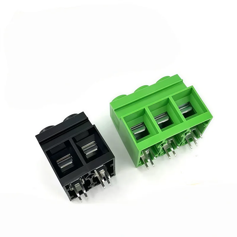 5PCS KF137 15mm Pitch High Current PCB Screw Terminal Block 2P 3P 4P Double Row Pins Wire Connector Black Green 137T-15mm