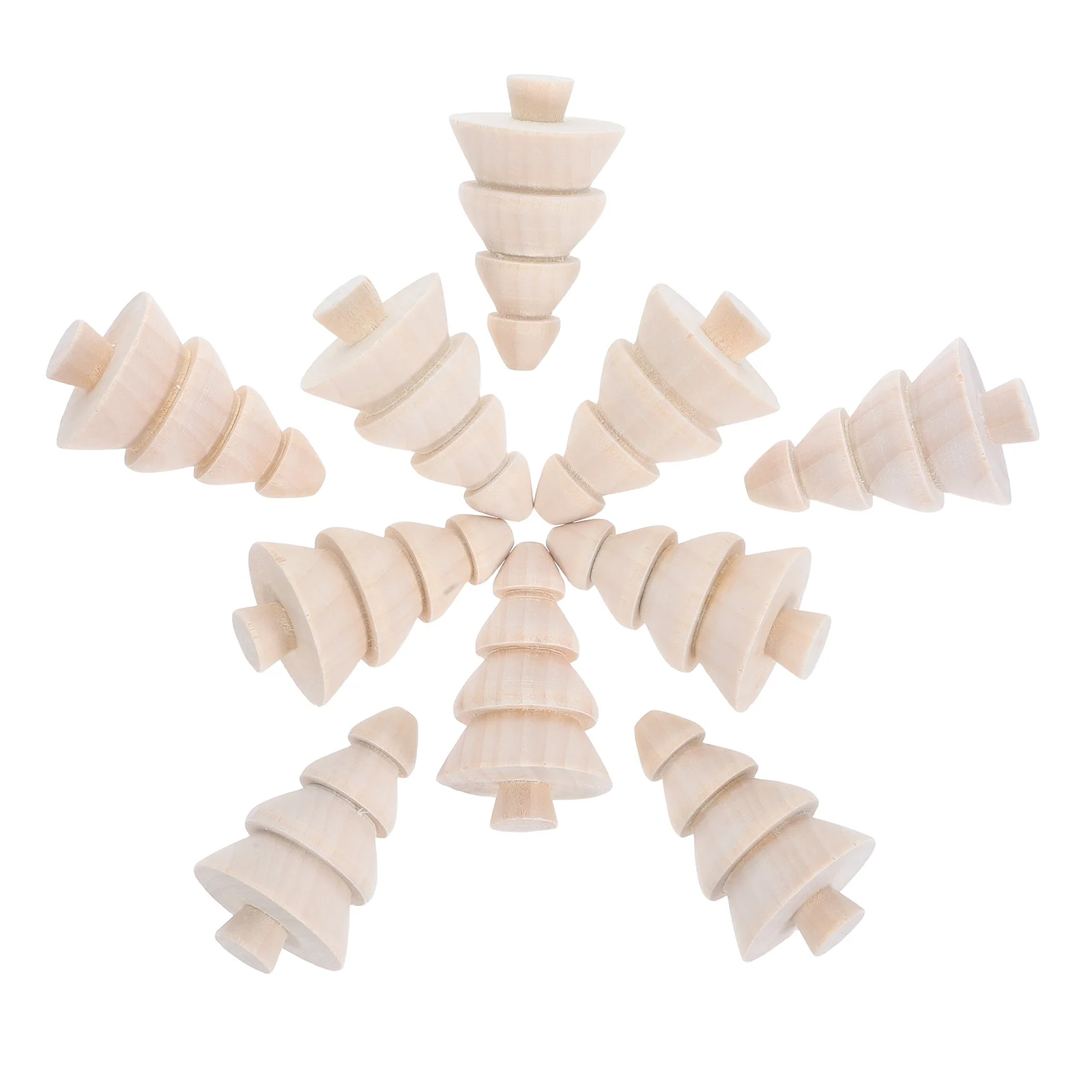

10Pcs Mini Wooden Christmas Trees Unpainted Wood Blanks for DIY Crafts Holiday Decorations Xmas Party Ornaments