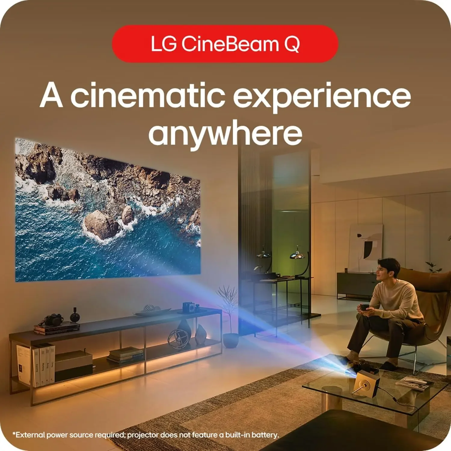 

LG Cinebeam Q HU710PB 4K Smart Portable Projector With Screen Adjustment, Auto Focus, RGB Laser, Up To 154% DCI-P3