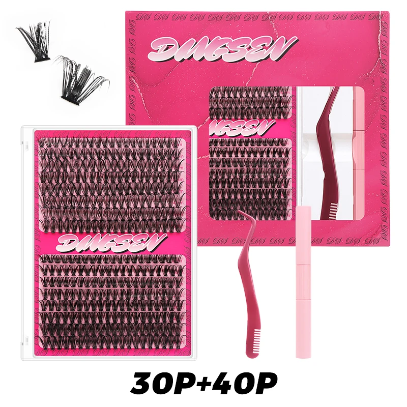 DINGSEN Wimpernverlängerungsset, DIY Make-up, Wimpern, individuelles Wimpern-Set, Bindung und Dichtungsset, Cluster-Wimpernverlängerung, Schönheitswerkzeuge – Detail 11