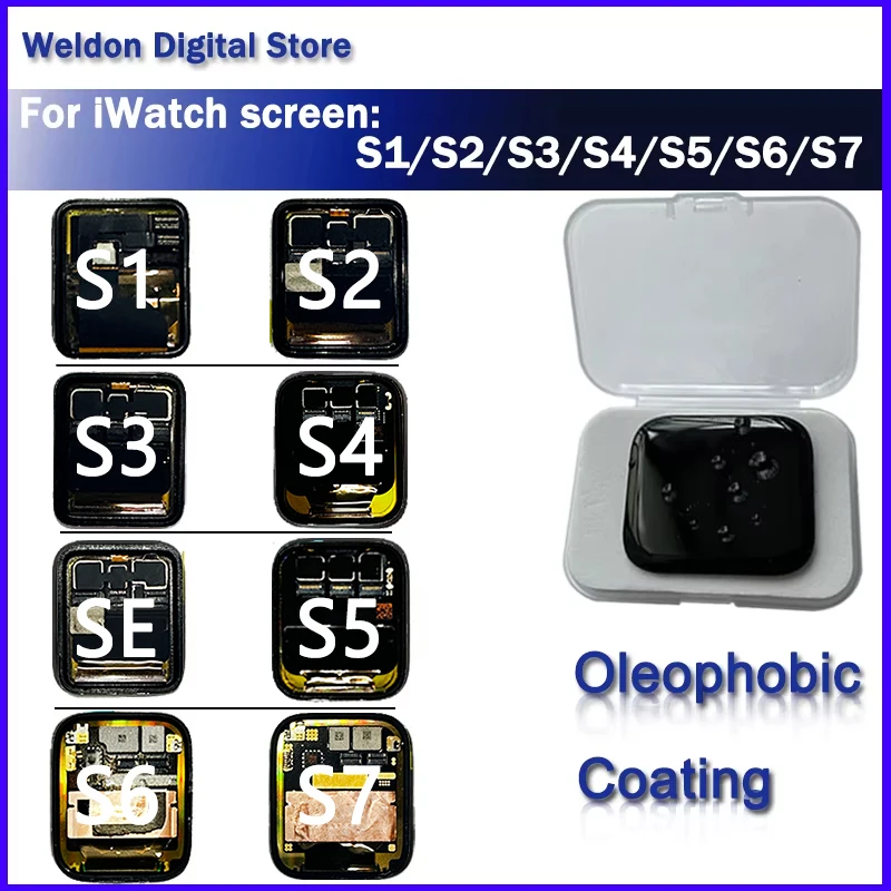 Dla Apple Watch Series 1 2 3 38/42MM LCD Cellular+GPS Display Touch Screen Digitizer Dla iWatch Series 4 5 6 SE 40/44MM Display