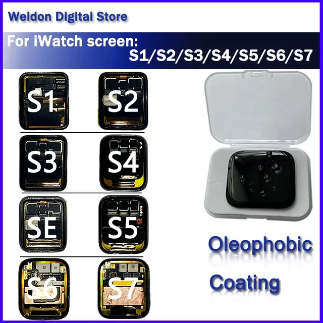 Dla Apple Watch Series 1 2 3 38/42MM LCD Cellular+GPS Display Touch Screen Digitizer Dla iWatch Series 4 5 6 SE 40/44MM Display