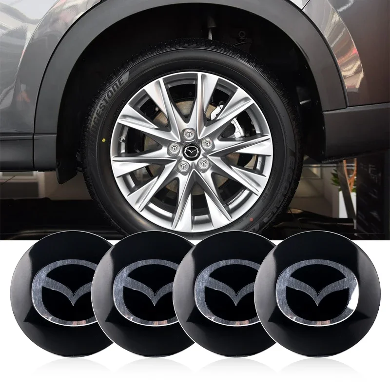 4PCS Tapas de Centro de Rueda de 56MM 60MM para Mazda CX-5 CX-30 Mazda 3 Mazda 6 CX-4 CX-50 CX-8 CX-9 Decoración Exterior