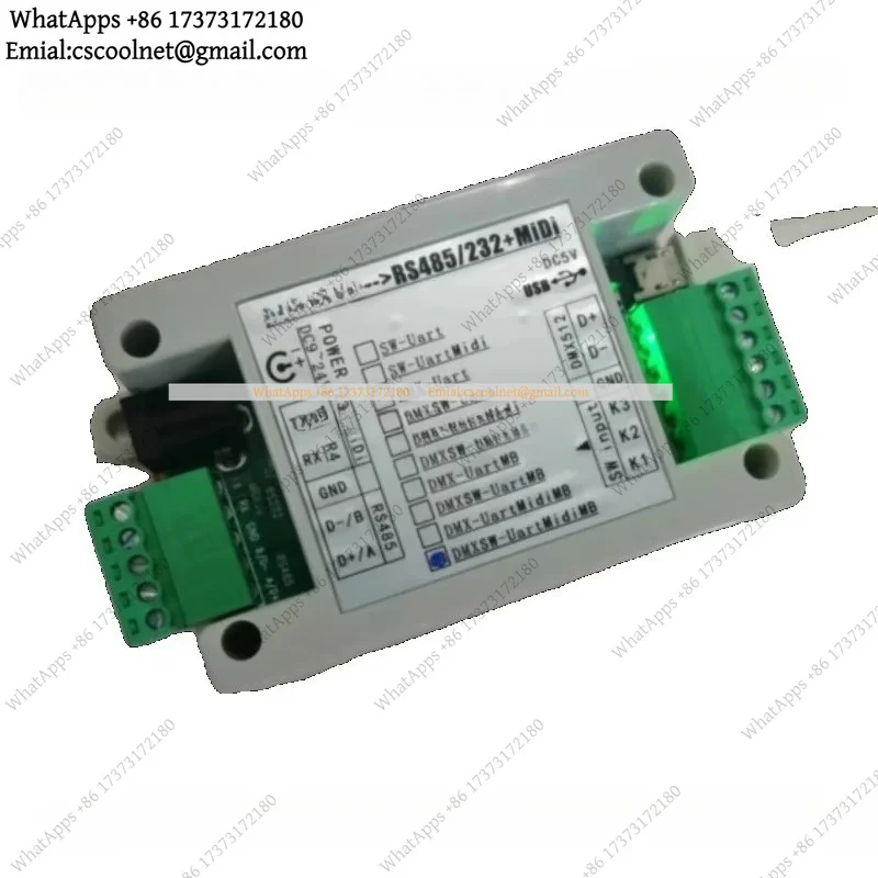 JS01 Central Control RS485/232 to DMX512 MIDI Modbus Converter Switch Quantity Controller Technical Parameters