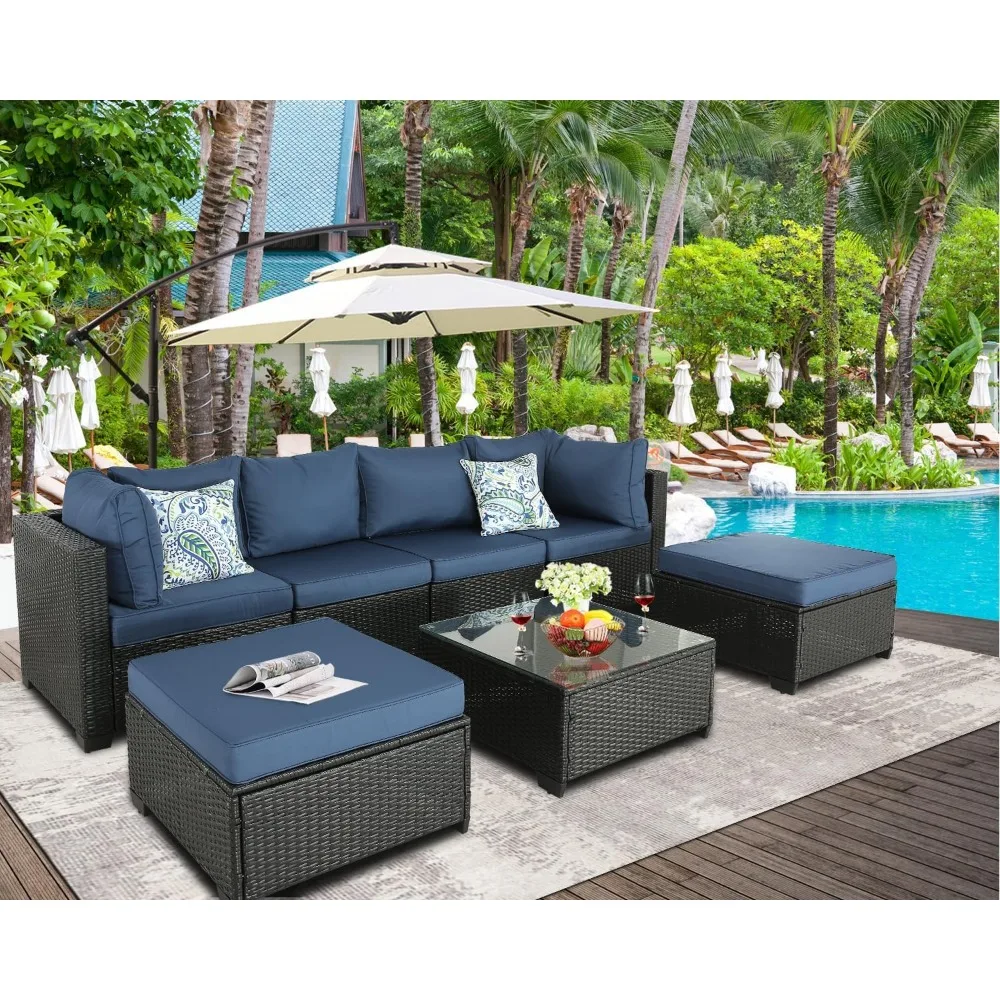 Terrace Furniture Set, Outdoor Combination PE Wicker Furniture Set, Terrace Furniture Set Waterproof Outdoor