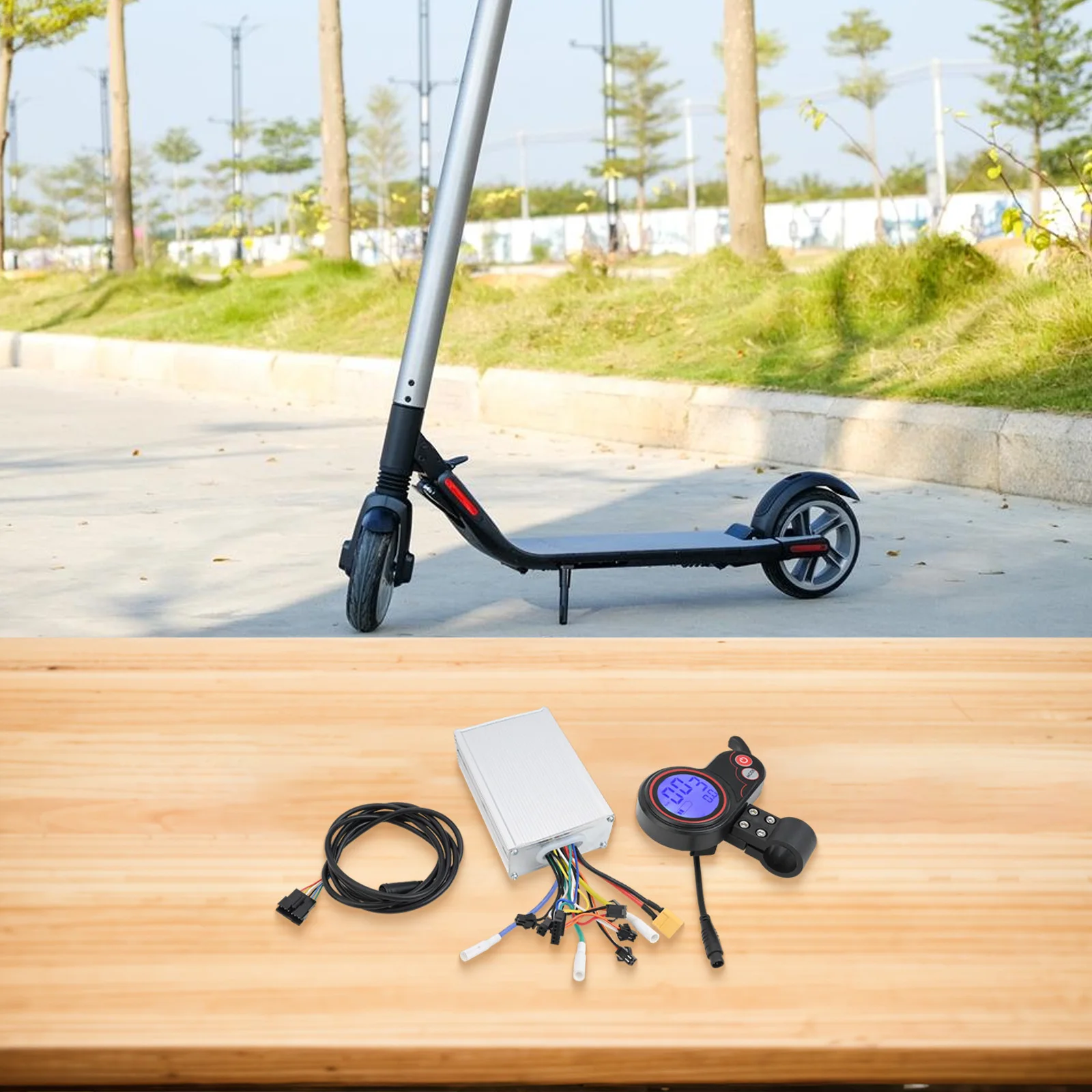

48 В 30 А Контроллер Ebike Комплект дисплея Практичный в использовании 10-дюймовый электрический скутер 6-контактный дисплей Обновление Ebike для Ebike