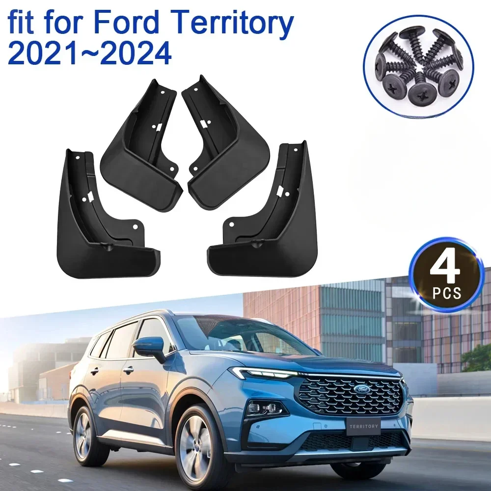 4x FOR Ford Territory Equator Sport 2021 2022 2023 2024 Accessories Mudguards Update Mud Anti-splash Front Wheels Fender Mudflap
