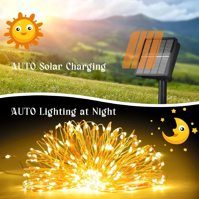 

Solar Light String Outdoor Waterproof Fairy Lights Garden Garland Christmas Party Solar Lamp Decoration 200/300/400 LED