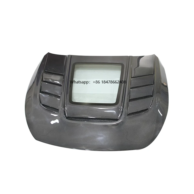 

High Quality TV Style Carbon Fiber window Engine Hood for Infiniti Q60 Q60S CV37 Front Carbon Fiber Bonnet Perfect Fitment