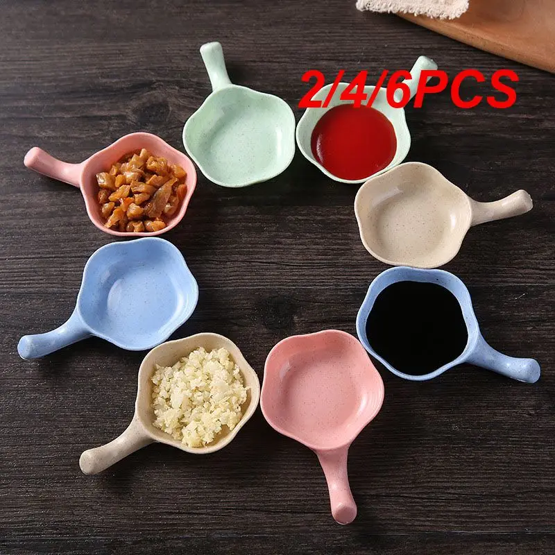 2/4/6PCS Handle Durable Wheat Straw Eco-friendly Stylish Eco-friendly Home Accessory Natural Top-selling Adjustable