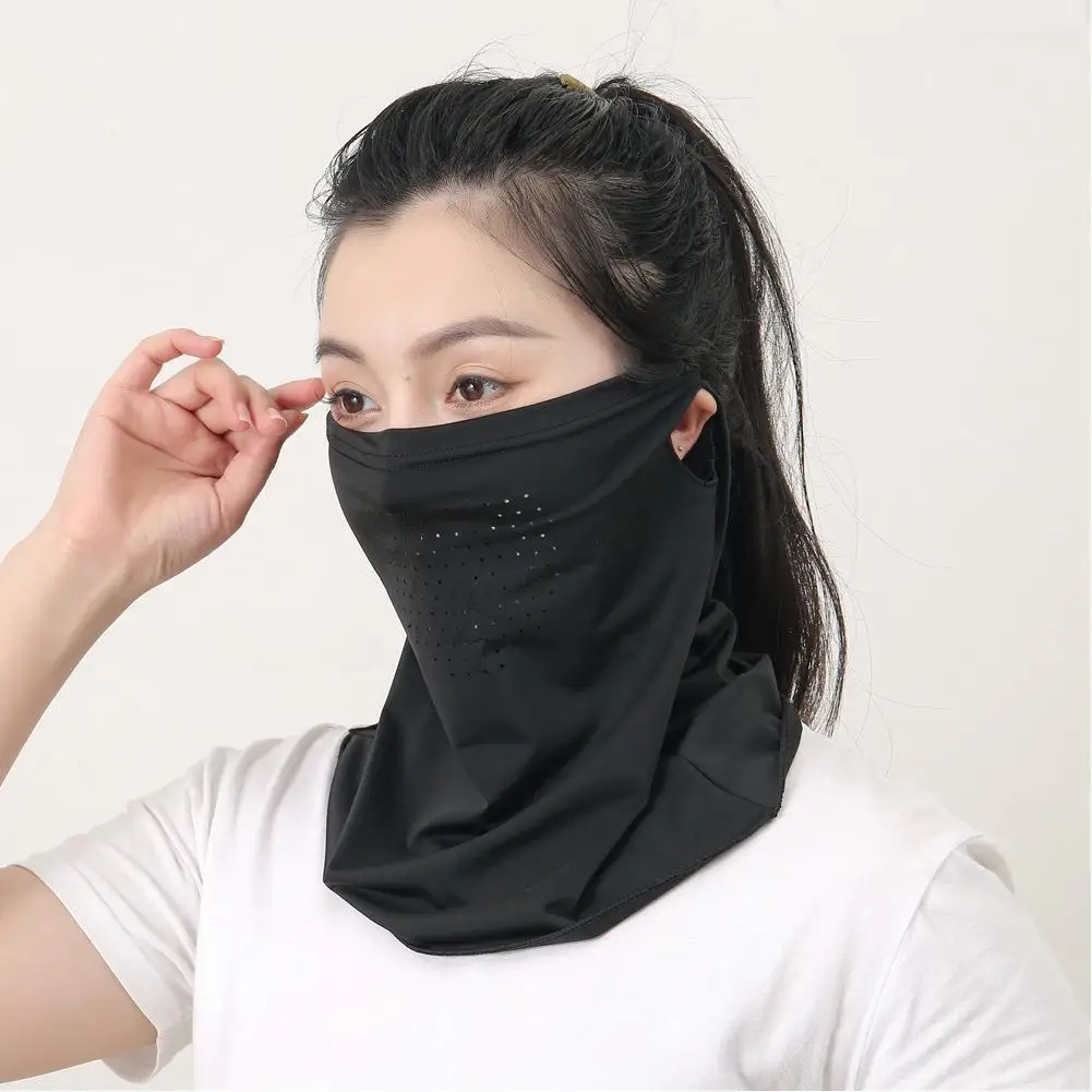 Ice Silk Breathable Sun Protection Mask For Men And Women Summer Outdoor Cycling Sunscreen UV Protection Neck Cover Comfortable