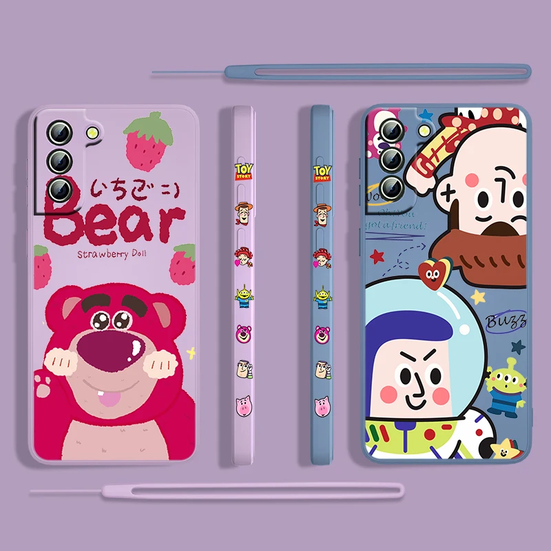 

Toy Story LOTSO For Samsung Galaxy S23 S22 S21 S20 S10 Note 20 10 Ultra Plus Pro FE Lite 5G Liquid Left Rope Phone Case Fundas