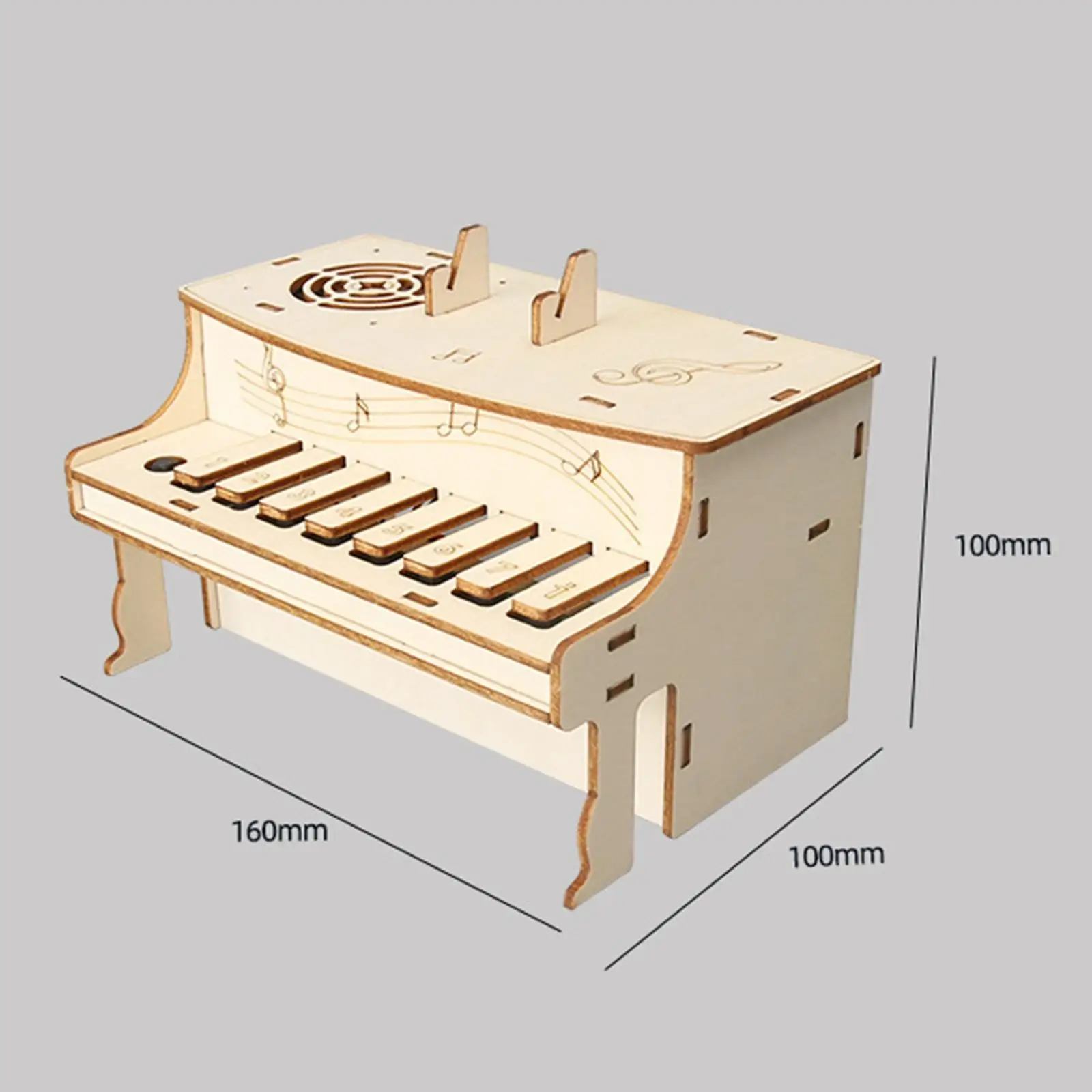 Kids Electric Piano Assembly Science Experiment Kit Wooden Educational Toy for Children Interactive Creativity Projects