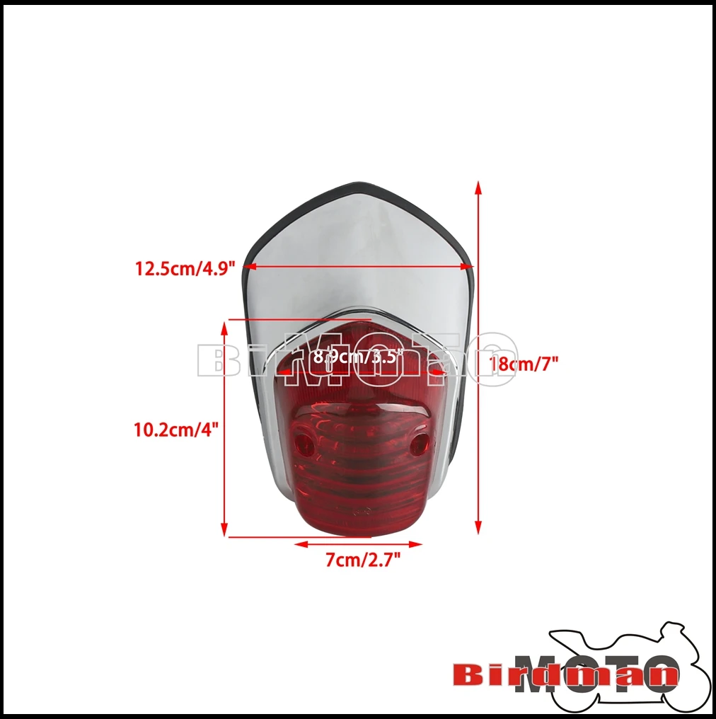 12V Motorcycle Taillight Rear Running Brake Stop Lamp For Honda Shadow Sabre 1100 VT1100C2 VT400 VT750 Kawasaki Vulcan 650 900