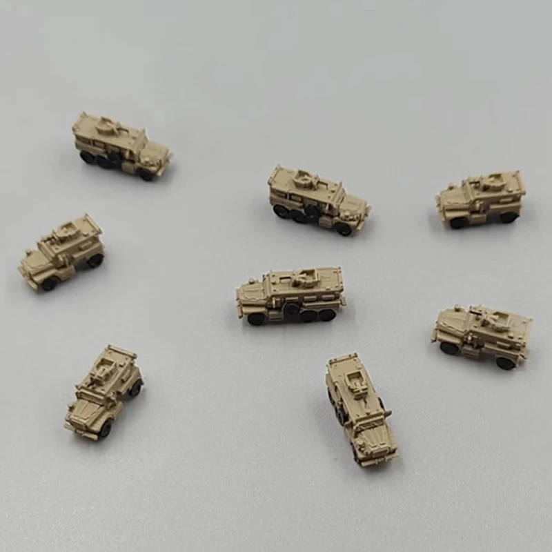 

8PCS 1/350 Scale Cougar 6x6 MRAP Wheeled Armored Vehicle Model Mine Resistant Ambush Protected Car DIY Toys for Children Adult