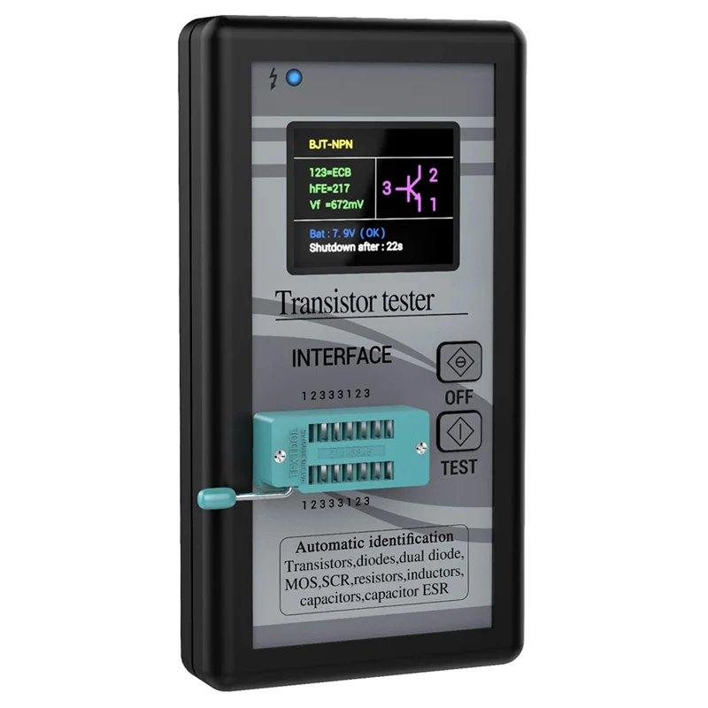 AD41-Multiuso M328 Transistor Tester Diodo Tiristore Capacità Resistore Induttanza MOSFET ESR Meter LCD