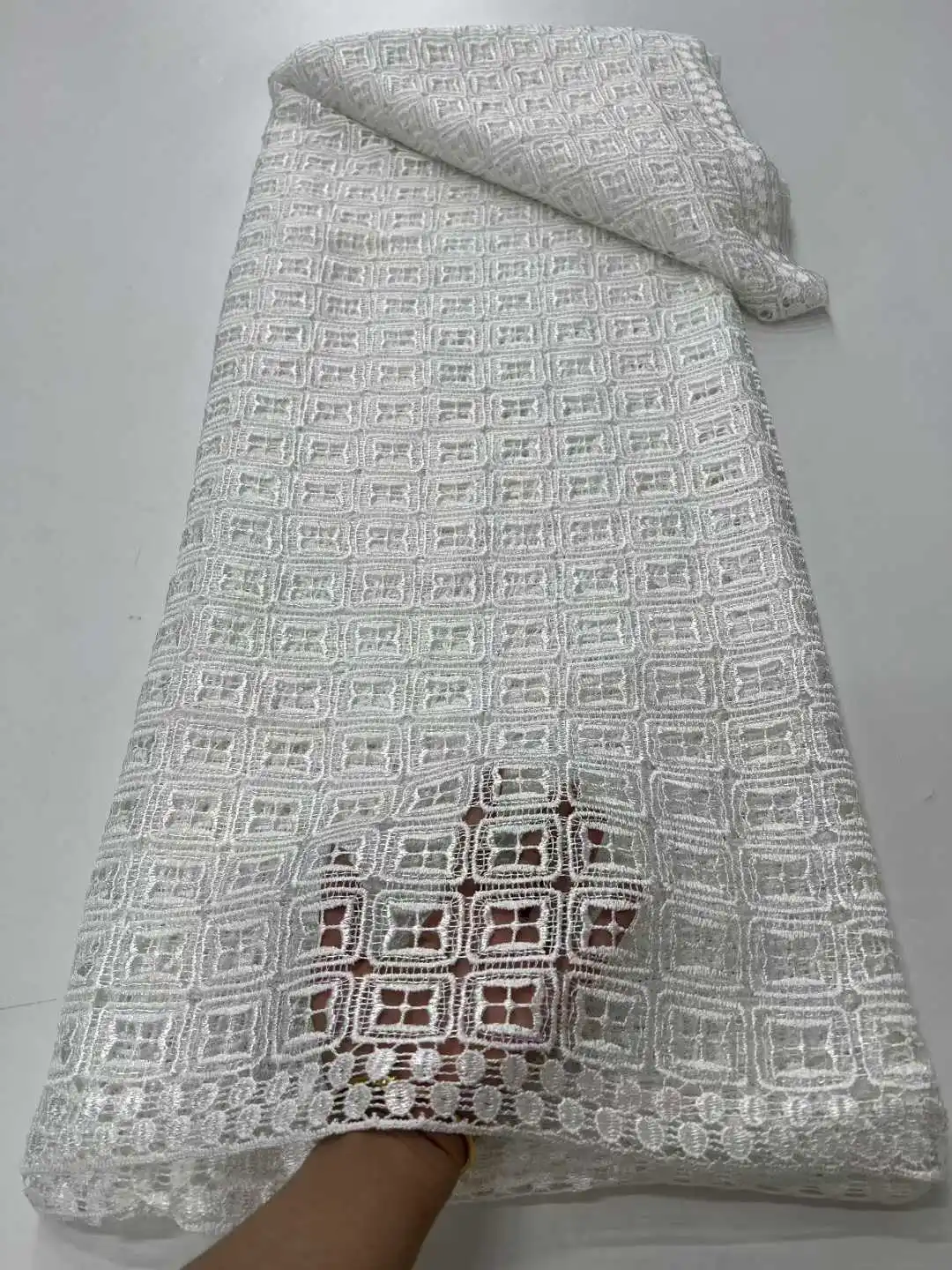 

Водорастворимая ткань, кружевная африканская гипюровая кружевная ткань, 2025, высококачественная элегантная кружевная ткань для женщин, свадебное платье