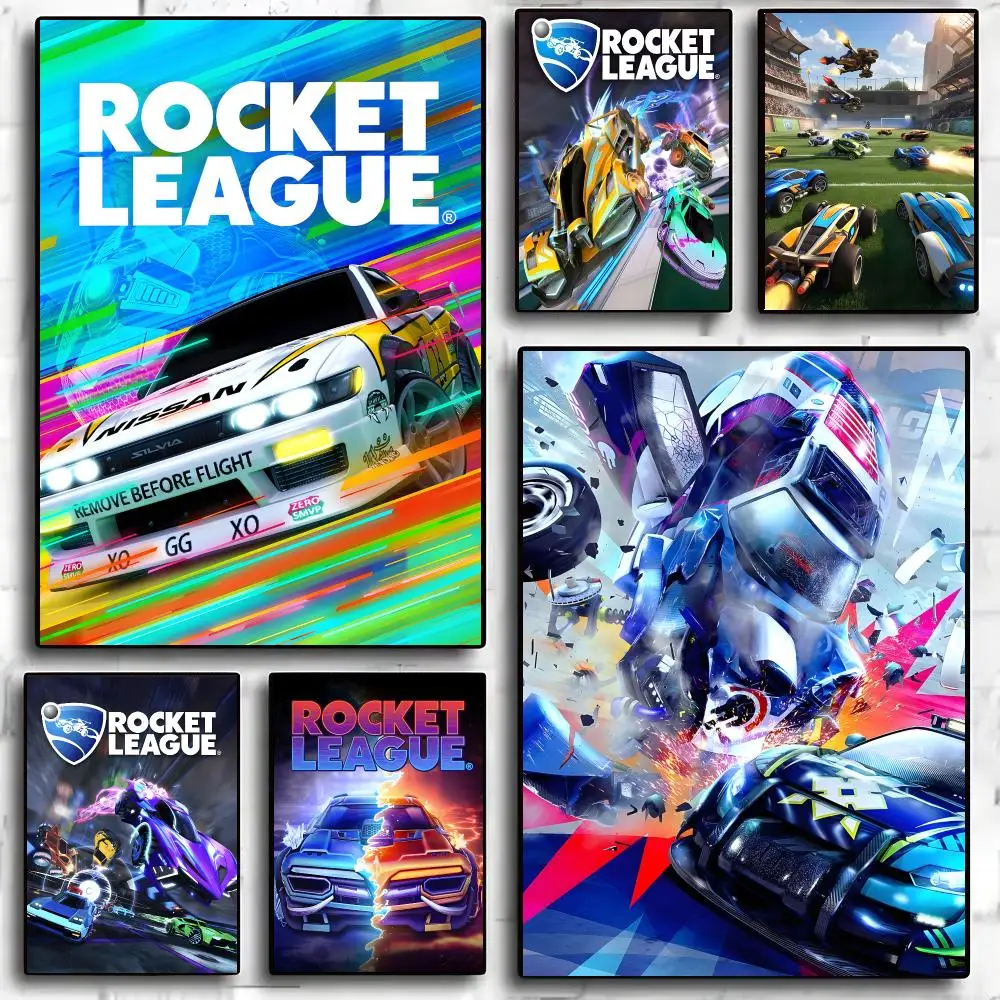 Rocket League Poster Wall Art Wall Stickers Home Living Room Bedroom Bar Office Decor Prints Personalized Gift