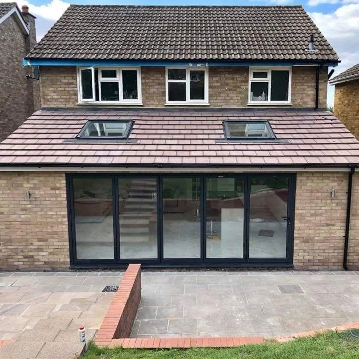 Custom Outdoor Balcony Aluminium Folding Door Thermal Break Double Low-E Glass Bifold Door Exterior House Patio Accordion Doors