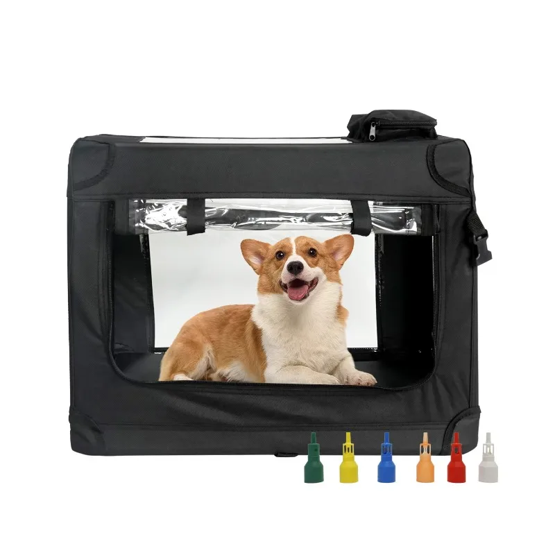 Pet Emergency Oxygen Cage S/M/L Size Connects Oxygen Concentrator Continuous Oxygen Supply ForPet Hospital Veterinary Daily Care