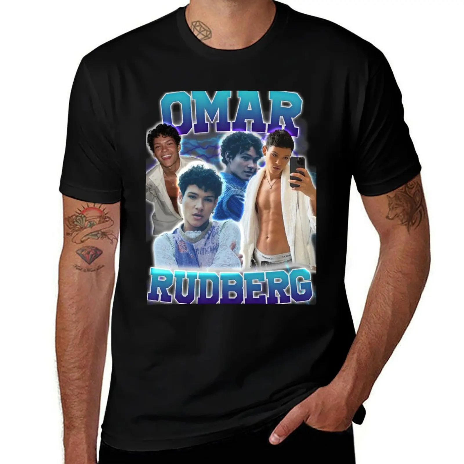 

Omar Rudberg Retro Design T-Shirt cotton man t-shirts anime stuff Luxury man oversized t shirts for men