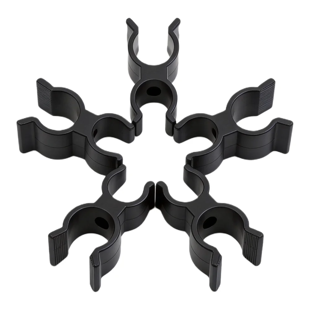 4pcs Boat Pole Clip Holder Double Tube Clamp for Bimini Top Rods Fits 7 8 to 1 Inch Diameter Marine Outdoor Plastic
