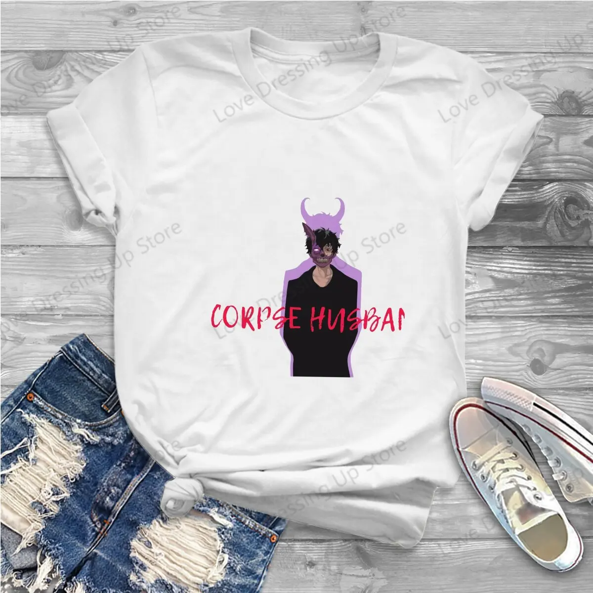 Corpse Husband Casual T Shirt  High Quality LooseWoman's Tops Unique Summer Women's clothing