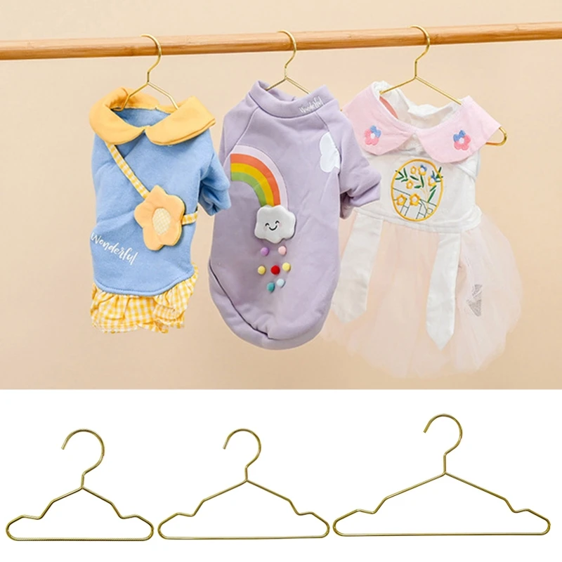 10 pcs Pet Costume Hangers Dogs Cats Small Baby Toddler Clothes Hangers Durable Convenient and Portable Gift for Pet