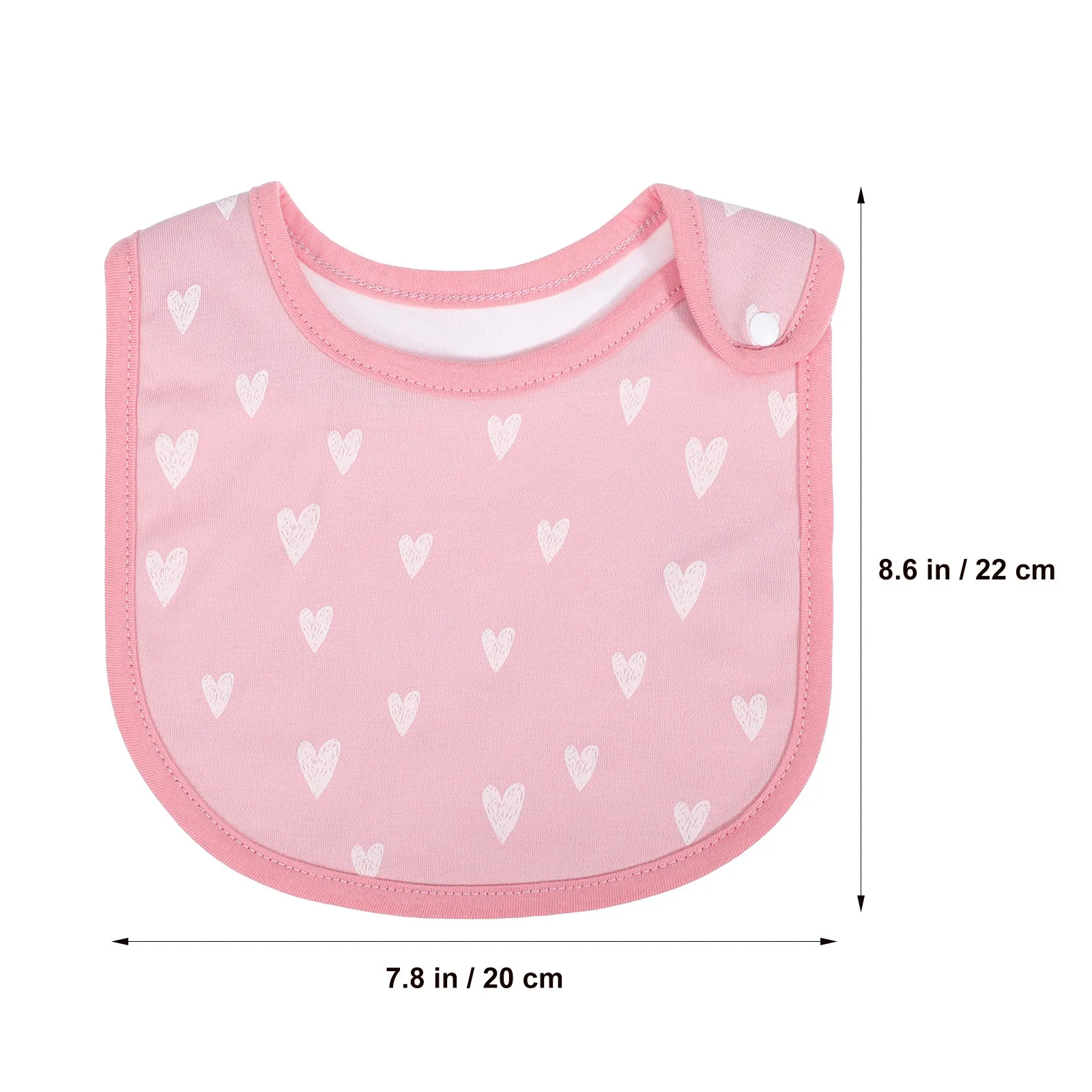 3pcs Cotton Drool Bibs Newborn Feeding Bibs Snap Button Lightweight Reusable For Baby Girls Food Spill Prevention