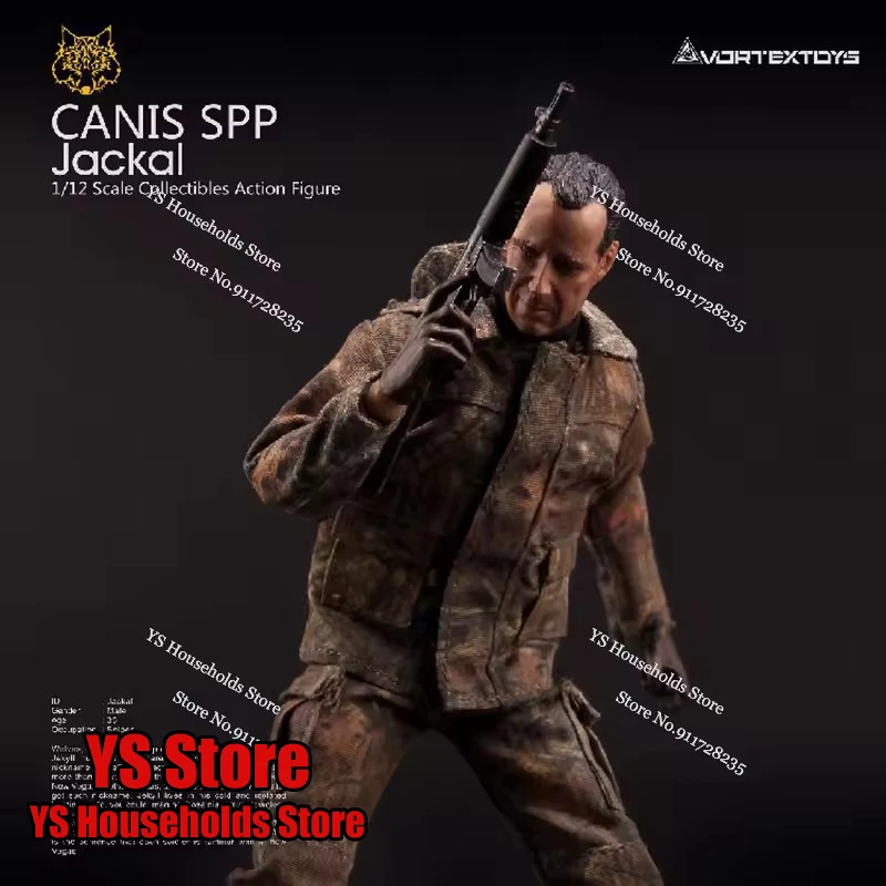 

VORTEXTOYS V00011 1/12 CANIS SPP Jackal Man, экшн-фигурка, модель винтовки, аксессуар, 6 дюймов, полный набор, Коллекционная военная фигурка
