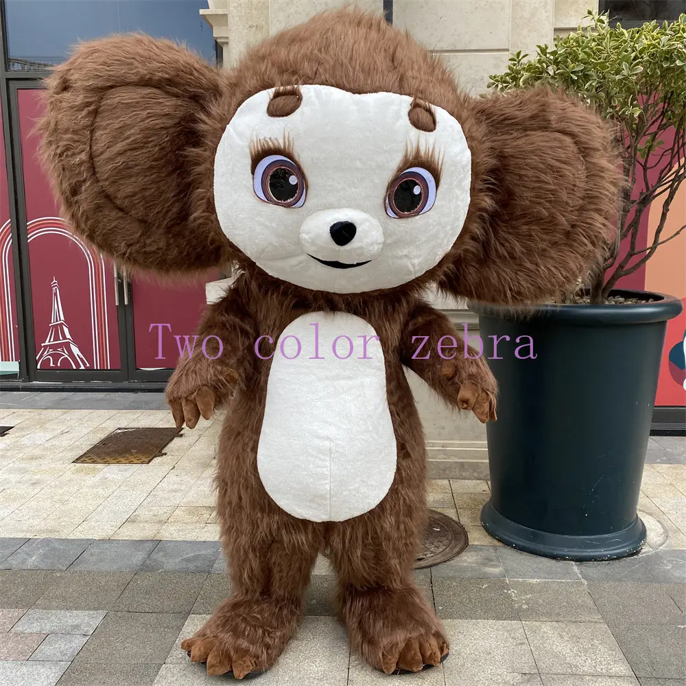 260cm Ушастая обезьяна Lovely Inflatable Cheburashka Mascot Walking Cosplay Big Ears Monkey Costume