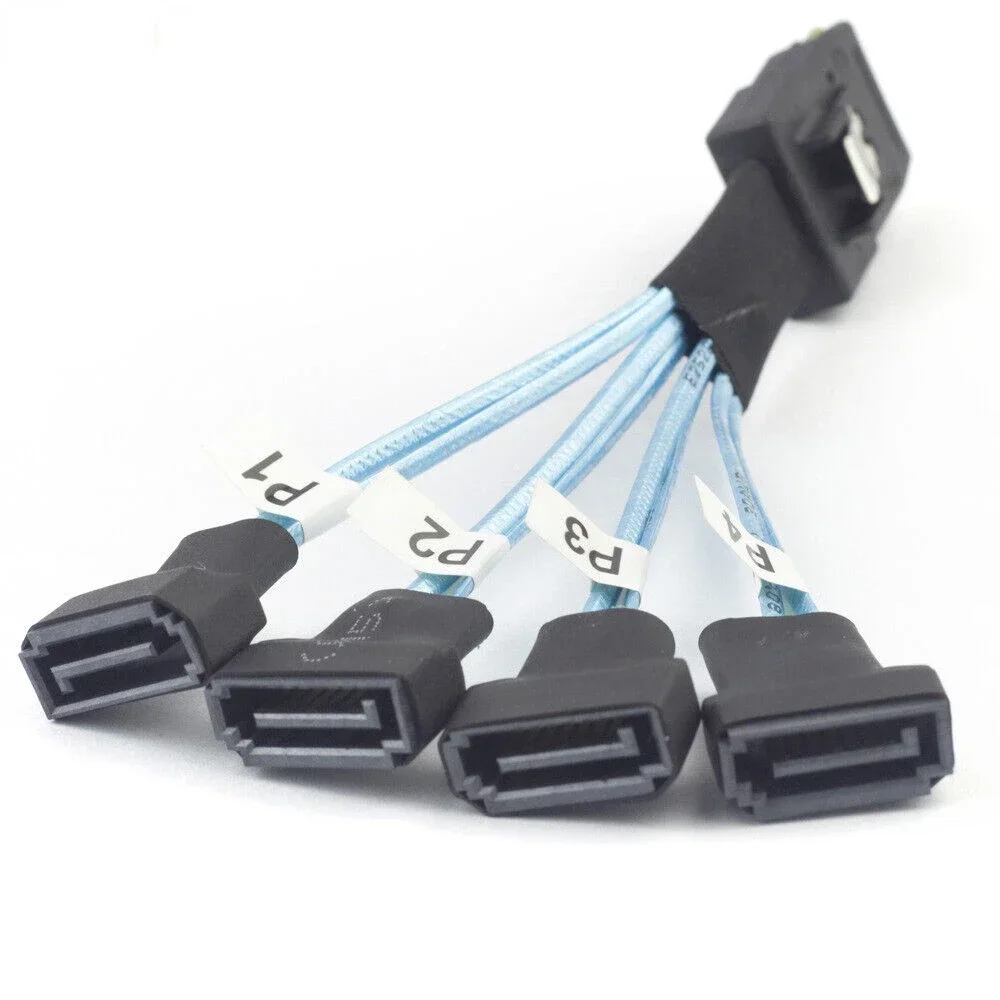 

Durable MINI SAS SFF-8087 to 4 Ports SATA 7P connection Cable for Server