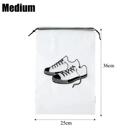 1/5PCS Shoes Storage Bags Travel Portable Clothes Underwear Organizer Transparent Frosted Drawstring Pouch Waterproof Dust-proof