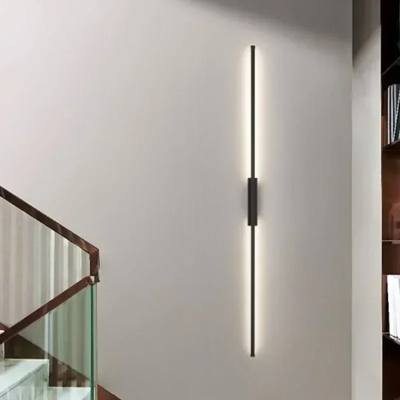 Imagem -06 - Nordic Minimalista Linhas Led Lâmpada de Parede para Decoração de Casa Luz Moderna para Quarto Sofá Fundo Sala de Estar Par Ac85265v