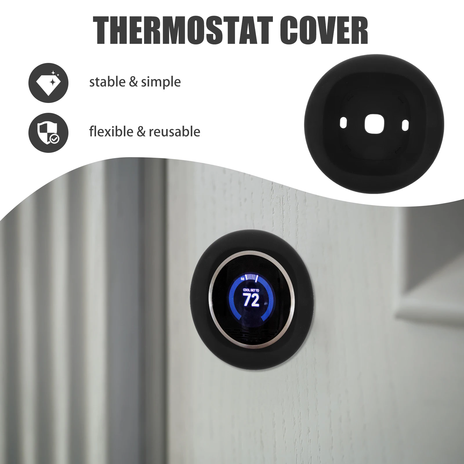 

Thermostat Protective Cover Wall Silicone For Covers Plate Wall-mounted Accessory