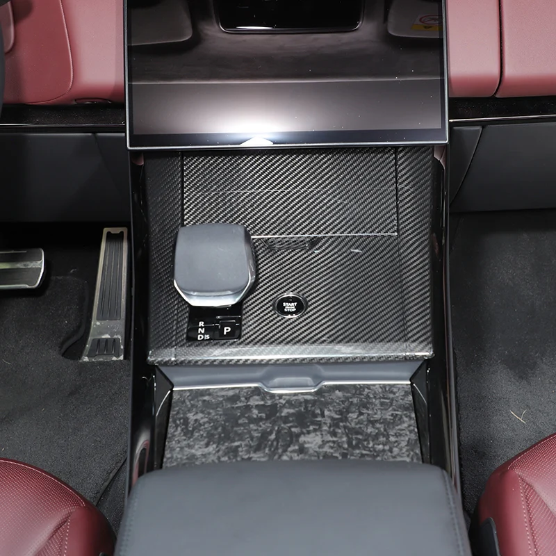 

Настоящее углеродное волокно для Land Range Rover Sport 2024 2025, крышка панели переключения передач центральной консоли, аксессуары для салона автомобиля