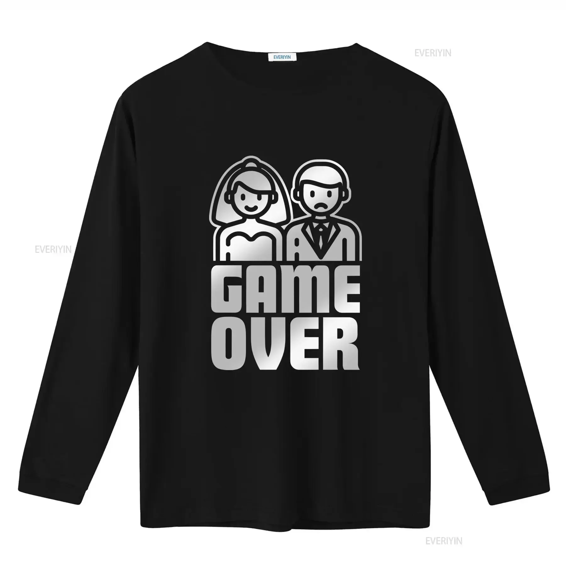 GAME OVER Bachelor Party JGA Groom Wedding Marriage Fun T Shirt for Men vintage Washed Slightly Stylish Comfortable Unisex