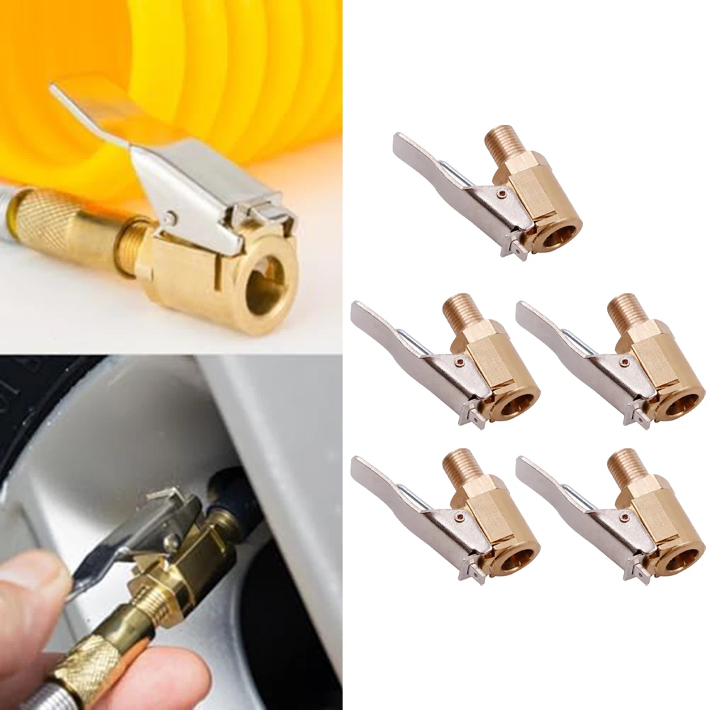 

5pcs Tire Inflator Valve 1/4 Inch Inflating Nozzle For Bicycles, Motorcycles, Cars, Buses And Trucks Power Tool Accessories